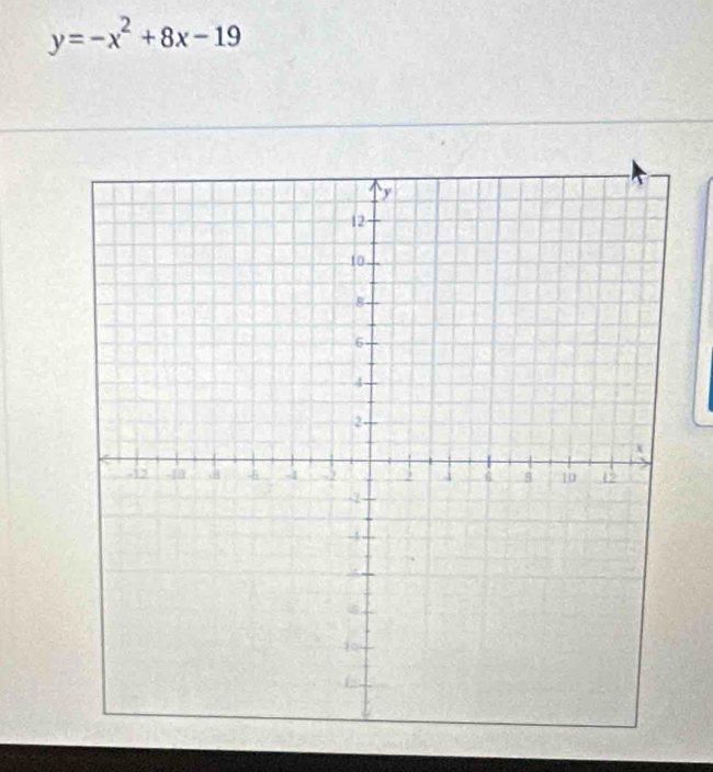 y=-x^2+8x-19