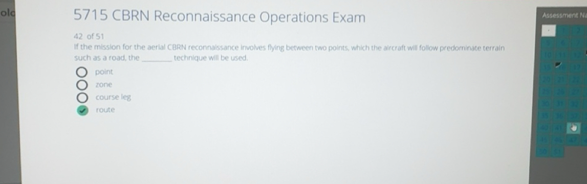 Solved: olo 5715 CBRN Reconnaissance Operations Exam Assessment N 42 of ...