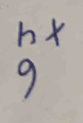 hX
9