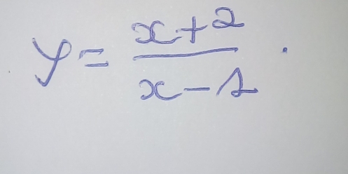 y= (x+2)/x-1 