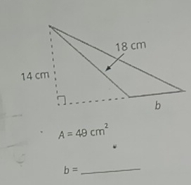 A=49cm^2
b= _