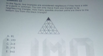 Solved: In the figure, two triangles are considered neighbours if they ...