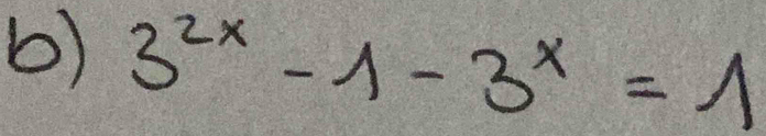 3^(2x)-1-3^x=1