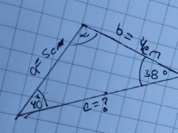 so
b=4em
OK
38°
 1/40  c=