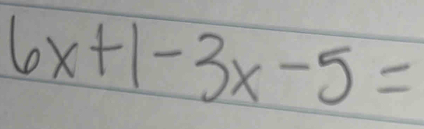 6x+1-3x-5=