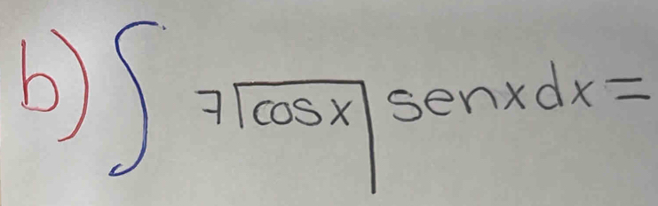 ∈t 7sqrt(cos x)|senxdx=