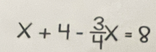 X+4-=8