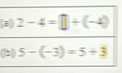 2-4=□ / (-4)
(2) 5-(-3)=5+3