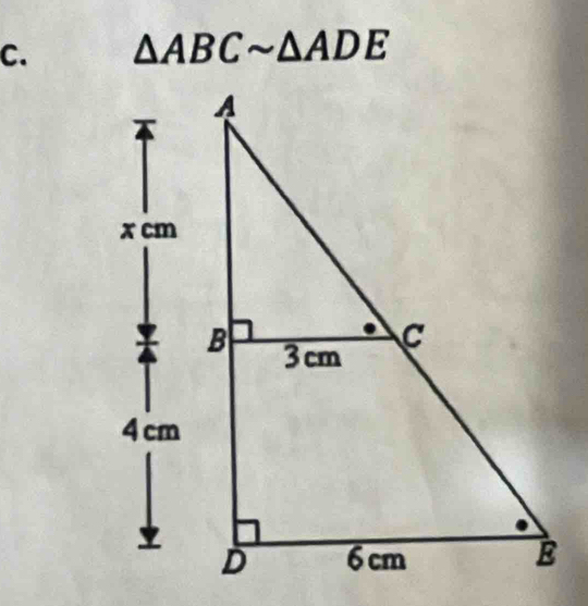 △ ABCsim △ ADE