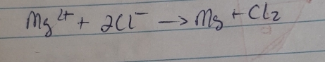 Mg^(4+)+2Cl^-to Mg+Cl_2