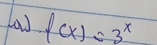 fa f(x)=3^x