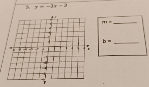 y=-3x-3
m= _
b= _