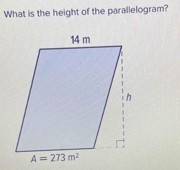 What is the height of the parallelogram?