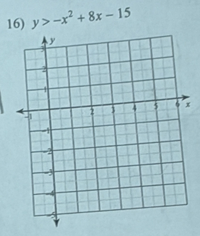 y>-x^2+8x-15