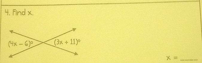 Find x.
_ X=