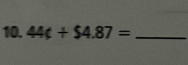 44c+$4.87= _