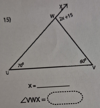 X= _
∠ VWX=□