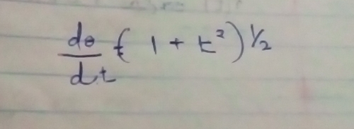 frac d_0dt=(1+t^2)^1/2