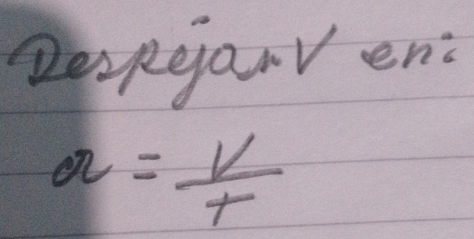 DecRearVen
a= V/T 