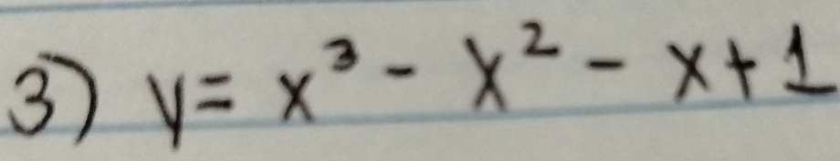 3 y=x^3-x^2-x+1