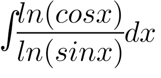 ∈t  ln (cos x)/ln (sin x) dx