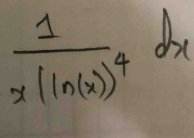 frac 1x(ln (x))^4dx