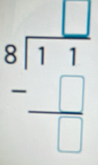 beginarrayr 8encloselongdiv 11 -□  hline □ endarray