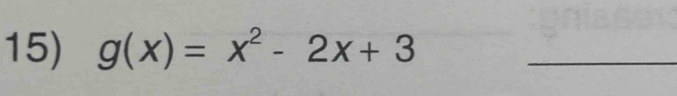 g(x)=x^2-2x+3 _