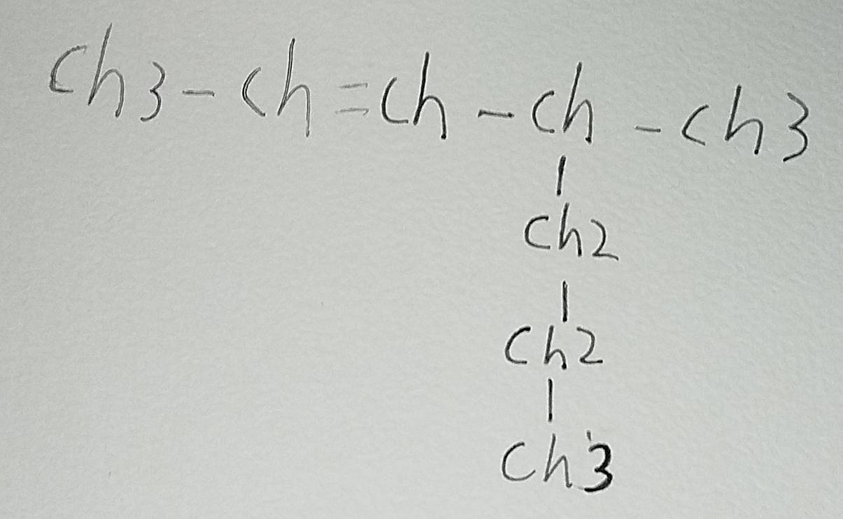 ch3-ch=ch-ch-ch3
Ch2 = □ /2 □ 
=frac □ □ 
C^1_12