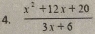  (x^2+12x+20)/3x+6 