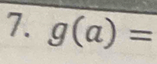 g(a)=