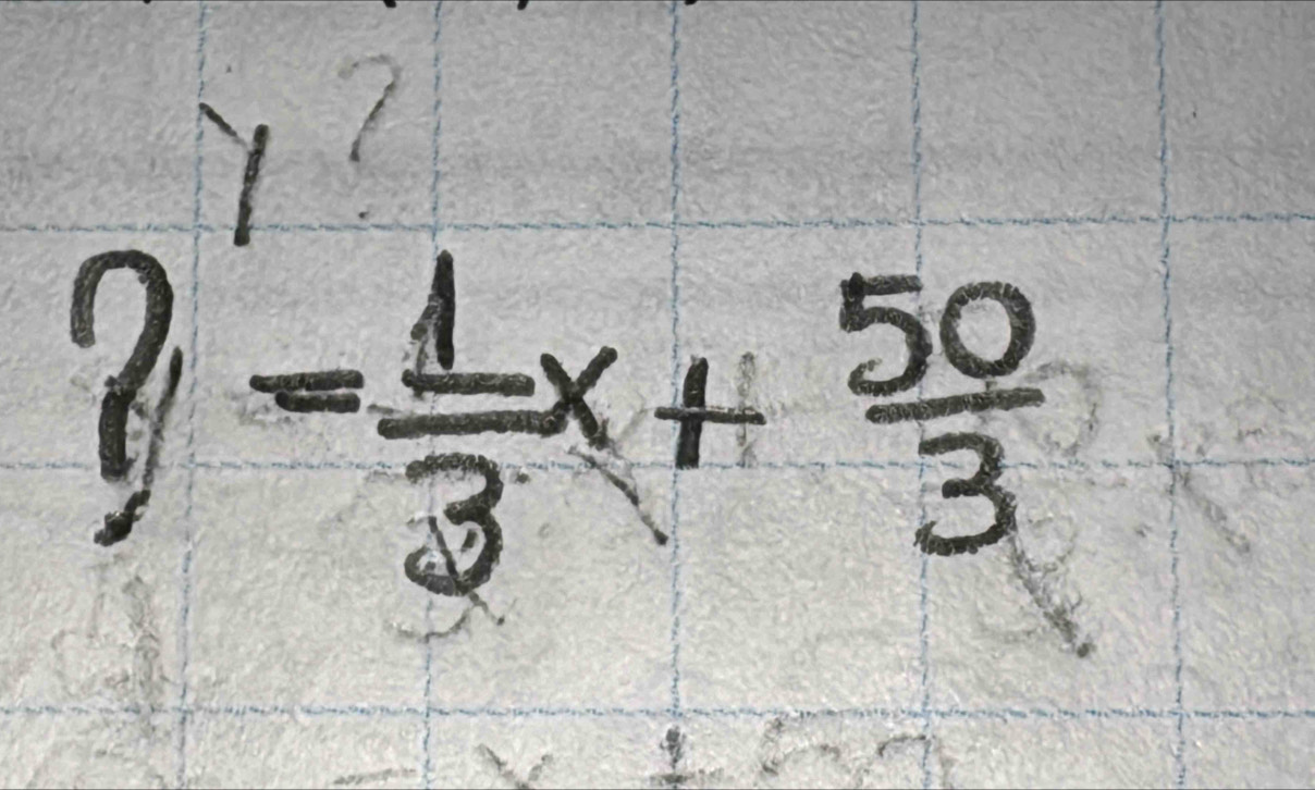 ?=frac 7= 1/3 x+ 50/3 