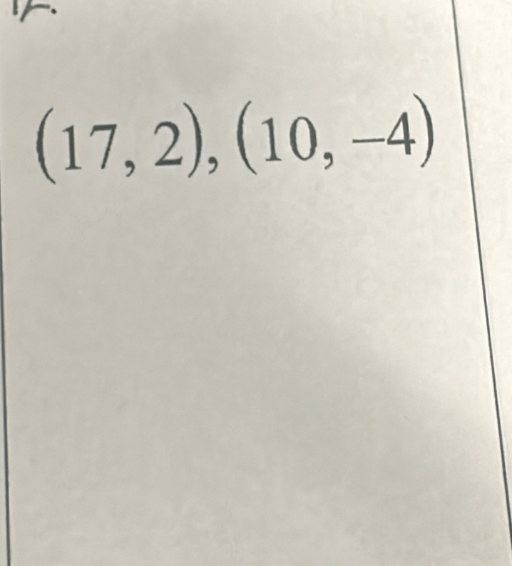 (17,2),(10,-4)