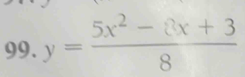 y= (5x^2-8x+3)/8 