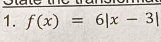 f(x)=6|x-3|