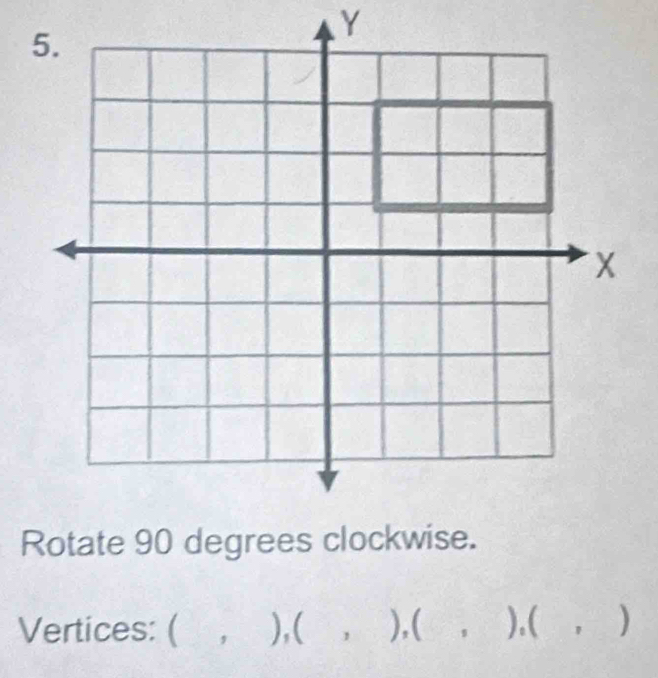 Y
Vertices: ( ),( ， ),( 、 ).( ， )