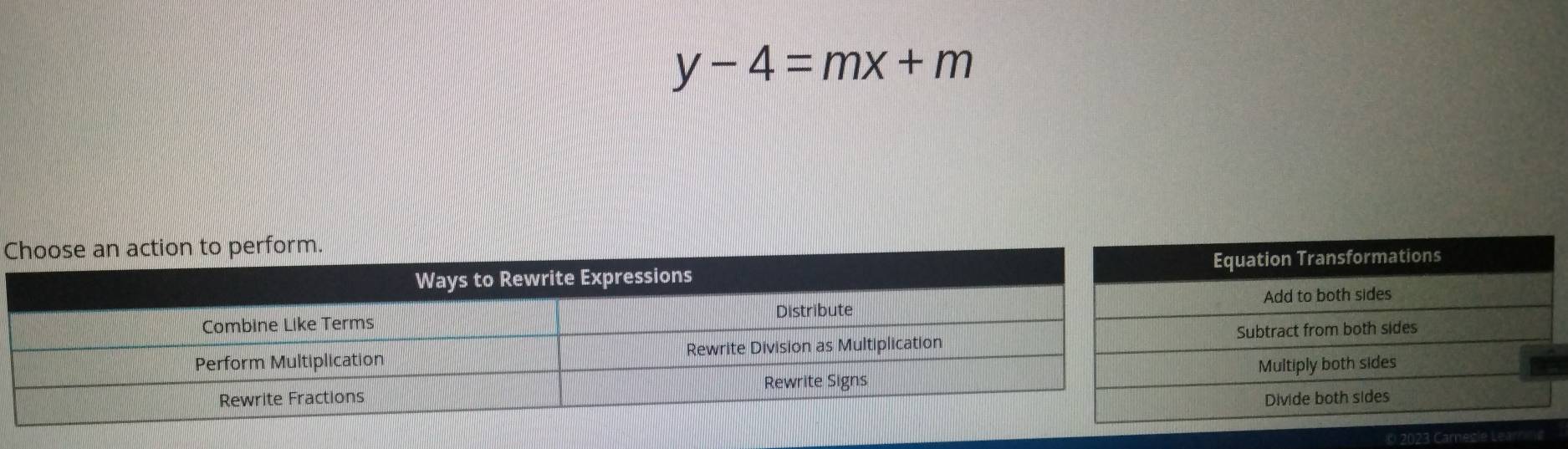 y-4=mx+m
© 2023 Caresle Learnne