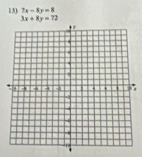 7x-8y=8
3x+8y=72
x