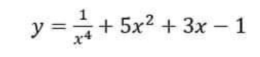 y= 1/x^4 +5x^2+3x-1