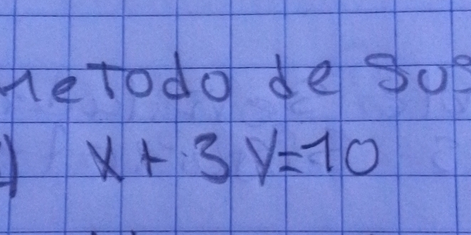 hetodo desop
x+3y=10