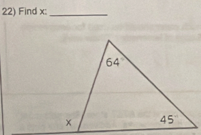 Find x:_