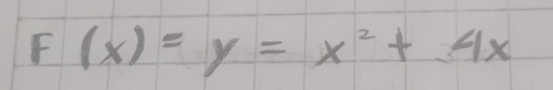 F(x)=y=x^2+4x