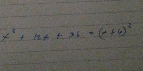 x^2+12x+36=(x+6)^2