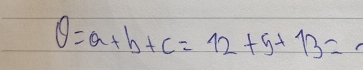 θ =a+b+c=12+5+13=