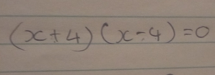 (x+4)(x-4)=0