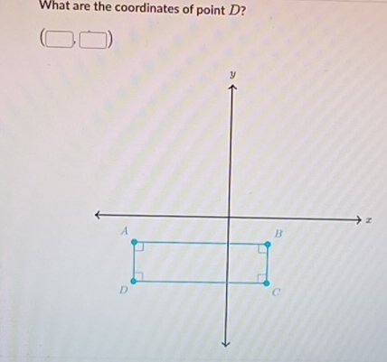 What are the coordinates of point D?
(□ ,□ )