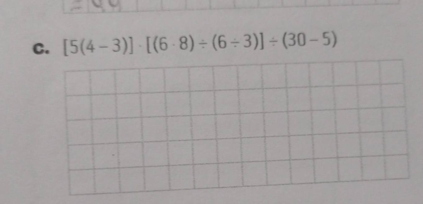 [5(4-3)]· [(6· 8)/ (6/ 3)]/ (30-5)