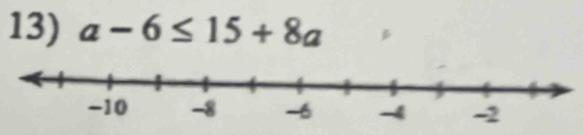 a-6≤ 15+8a B