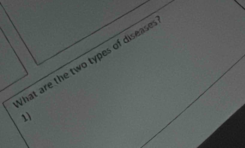 That are the two types of disease 
1)