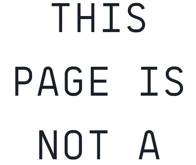 THIS 
PAGE IS 
NOT A